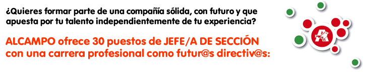 Ofrecemos 50 puestos de Jefe/a de Sección para toda España