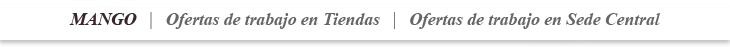 Empleo MANGO - Menú principal