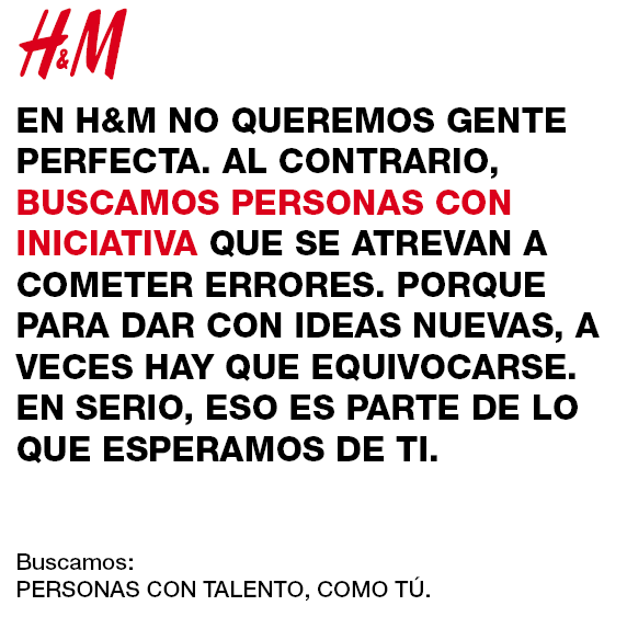 HM - BUSCAMOS PERSONAS CON INICIATIVA
