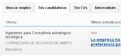 Listado de tus candidaturas
