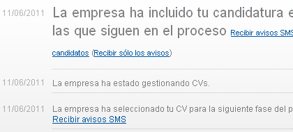 �ltimas actualizaciones de cada candidatura