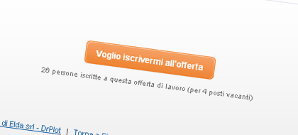 Pagina di iscrizione a un'offerta